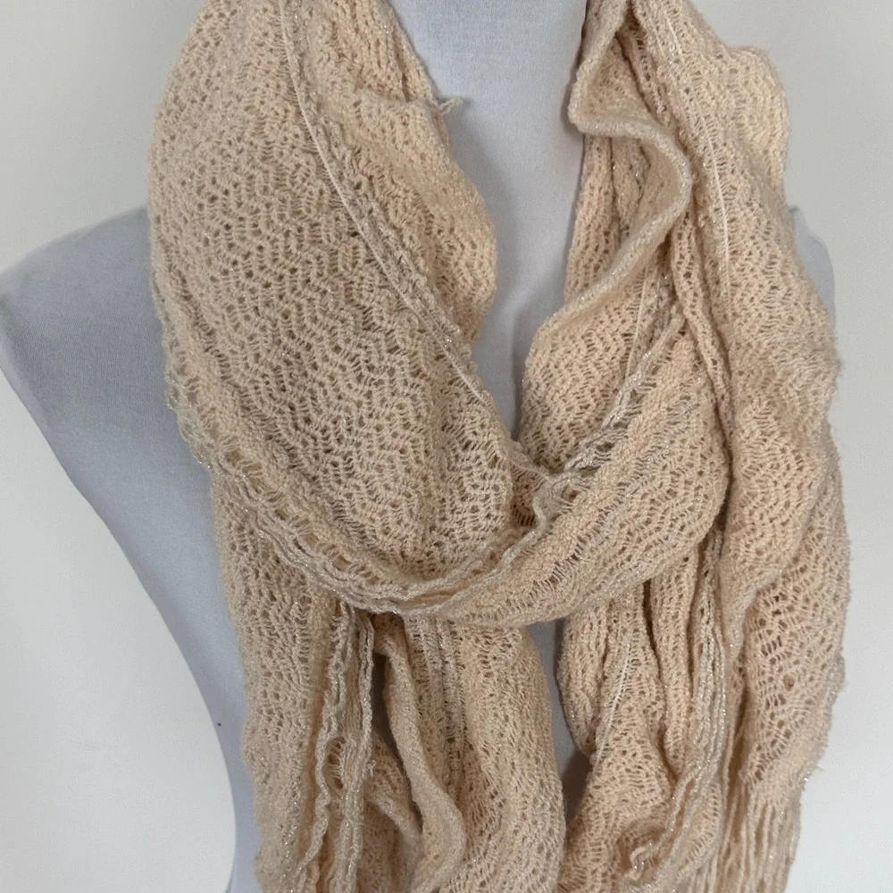 Beige Knit‎ Scarf